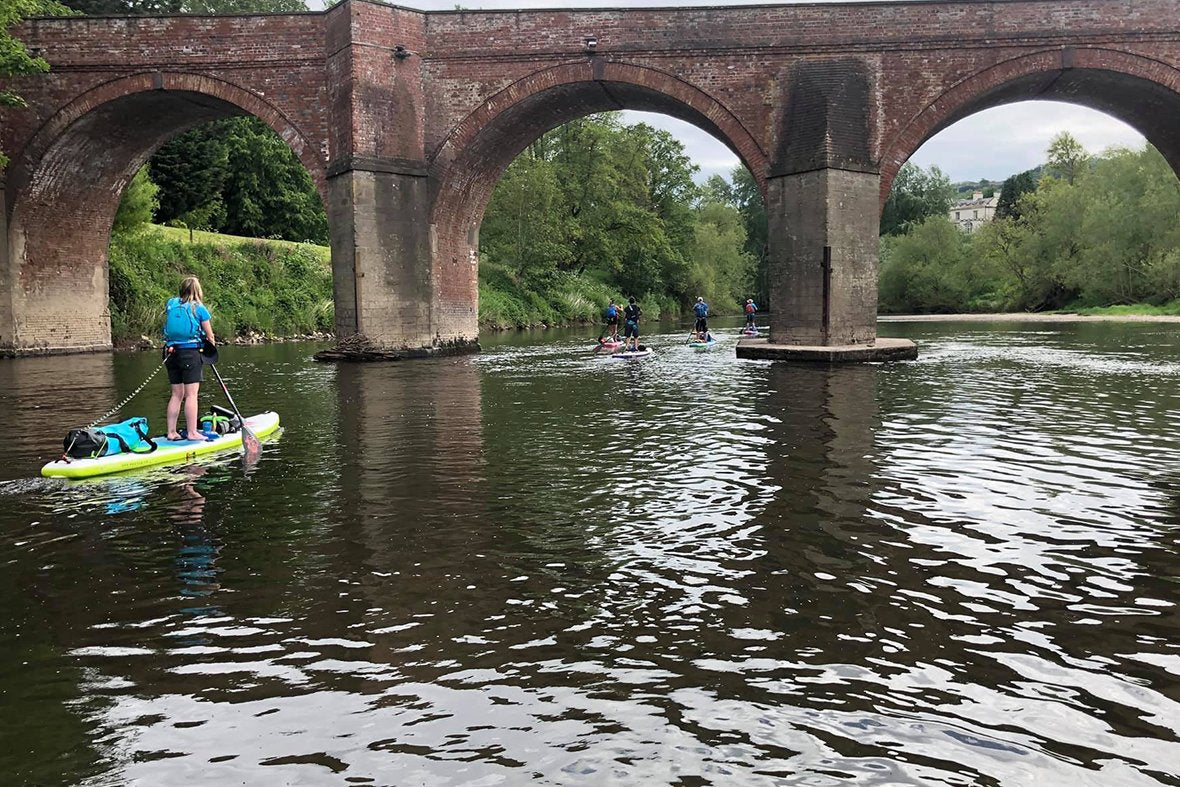 Man Paddleboarding on River - The Original Adventure - The Wye 100